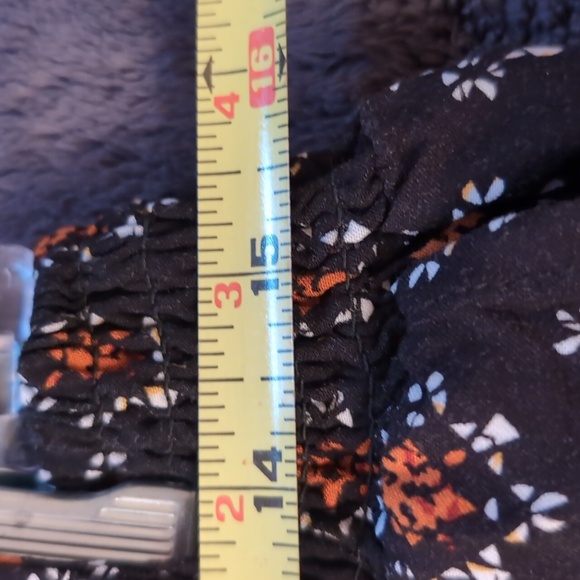 Black Brown Geometric Print Pull On Wide Leg Pants - Picture 10 of 10